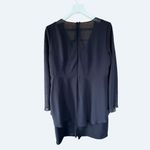 Evan Picone Evan-Picone Black Cocktail Dress Size 16 Long Sleeve Vintage Twisted Front Photo 2