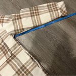 Garage  Cream Tan Green Plaid Vancity Shacket Women’s Size Medium Photo 9