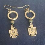 Native American Inspired Thunderbird Silver Silver Tone Drop Earrings Photo 3