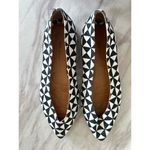 Isabel Marant  Black & White Geometric Canvas Pointed Toe Flat Photo 0