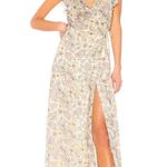 The Jetset Diaries Frangapani Maxi Dress Size Medium Yellow Floral Print New Photo 8