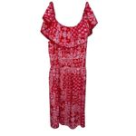 Faded Glory  Women Large Eyelet Bandana Patchwork Paisley Off The Shoulder Rodeo Photo 9