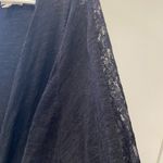 Knox Rose  black long sleeve waterfall sweater Crochet size large Photo 5