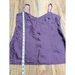 EXPRESS Silk Camisole Tank Top Purple Geometric Print 92% Silk Women's Large Photo 6