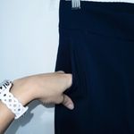 Quince New  Navy Blue Stretch Crepe Ankle Pants Size 8 Photo 5