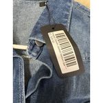 Womens Boutique Frayed‎ Denim Jacket Size Medium NWT Blue Photo 3