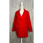 Trina Turk  Women's‎ Red Wool Overcoat Size 4 Winter Long Coat Photo 4
