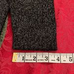 Mango MNG by szL 3/4 sleeve gathered shoulders black metallicâgold sweaterâEUC Photo 8