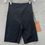 Girlfriend Collective NWT  High Rise Bike Shorts 8" Black Athletic Women's‎ XS Photo 0