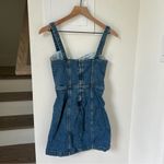Reformation  Nikki Bustier Denim Mini Dress in Blue Jean Photo 4