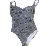 Niptuck Swim black and White Stripe One Piece Swimsuit size 6‎ Photo 0
