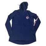 Vineyard Vines  Blue Hoodie Lightweight Cotton Logo Front Back Womens Size Small Photo 3