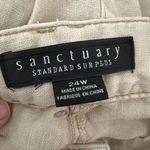 Sanctuary Standard Surplus 100% Linen Shorts Plus Size 24W Beige Khaki NWT Tan Photo 1