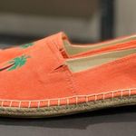 143 Girl Canvas Espadrilles Palm Tree Beach Summer Flats Size 8.5 Orange Photo 9
