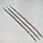 3~ Ice Rhinestones In Silver 7” Bracelets~Jewelry~Holiday~Party~Gift~Christmas Photo 1