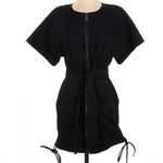 Lovers + Friends  Ashwood Mini Dress Ebony Black Zip Front Small Photo 3