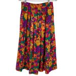 Worthington VINTAGE Vibrant Colorful Pleated Midi Skirt Multicolor 10 Preppy Photo 3