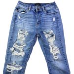Judy Blue Boyfriend Fit Distressed Ripped Light Wash Denim Jeans Size 27 Photo 1