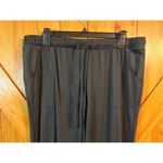 Lucky Brand Lounge Pants Women's Large Black Elastic Waist Drawstrings Front Pck Photo 1