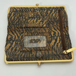 HOBO Intl Lauren Clutch Wallet in Embossed Snakeskin Brown Photo 4