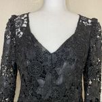 Nanette Lepore  Black Floral Lace Dress 6 NWT Photo 2