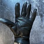 Women's Deerskin Motorcycle Gloves Black Photo 0