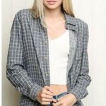 Brandy Melville Plaid Button Down Long Sleeve Top Photo 0