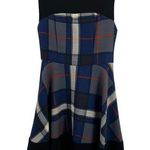 Eva Franco Plaid Sleeveless Flare Skirt Dress Size 8 Grey Black Blue Photo 0