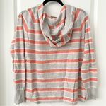 Minnie Rose  Orange and Gray Linen Hoodie Sweater Sz Medium Photo 5
