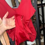 ANDIE  The Amor One Piece swimsuit bow Eco Nylon Crimson Long Torso tall vneck Photo 4