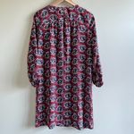 Loft  Ann Taylor Red Purple Floral Pattern Shift Dress Womens Size XS Long Sleeve Photo 6
