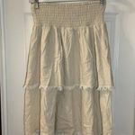 NWT MiuMax Tan Pull On 2 Tiered Aline Skirt Size J6 Photo 0