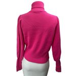 French Connection Women's Pink Turtleneck Long Puff Sleeve Knit Sweater Top XS Photo 1