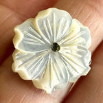 Sterling silver mother of pearl moveable vintage flower ring Photo 0