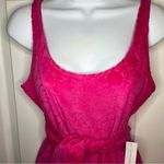 Modcloth  I Want Velour Velour Velour Bodysuit Floral Texture Fuchsia Hot Pink M Photo 6