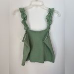 Aerie NWT  green smocked top with ruffle detail XL 55% cotton Photo 7
