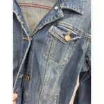 Mango Jeans Medium Wash Blue Denim Button Down Jean Jacket Women's Size XX-Small Photo 3