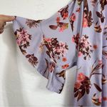 Victoria's Secret Victoria Secret Purple Floral Bell Sleeve Robe Womens S Belted Short Kimono Photo 3