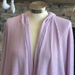Michelle Mae thermal fleece long cardigan hoodie Purple Photo 1