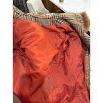 Vintage Pennylane Plaid Wool Coat with Fur Trim, size XS/S Brown Photo 7