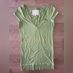 Abercrombie & Fitch Vintage Y2K 2000’s Green V-Neck Short Sleeve Top Size Large Photo 5