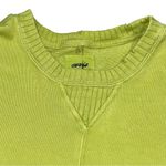 Aerie Lime Green Down To Earth Oversized Crewneck Fleece Sweatshirt size Large Photo 4