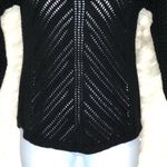 Chelsea & Theodore Crochet Knit Sheer Sweater Navy Blue Jr Size XL Photo 6