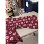 PaperMoon Burgundy Medallion Print Blouse, Boho Fall Top, 3/4 Sleeve Photo 3