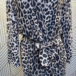 ALLSAINTS  Esme Kimono Top Leopard Printed Long Sleeve‎ Belted Tan Brown Size XS Photo 4