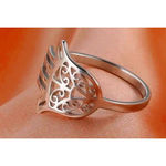 Boutique NEW Unisex Hamsa Hand 18k White Gold‎ PVD Pinky Small Ring Size 7 Photo 1