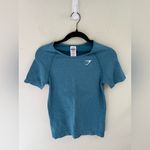 Gymshark  VITAL LIGHT T-SHIRT Blue Seamless Size L Athletic Running Hiking Photo 1
