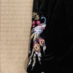 Johnny Was  Black Wide Leg Velvet Like  Pants Photo 3