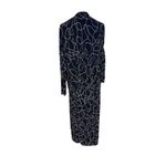 Vintage Pleat Pleat by Rafael Women's Abstract Print Dress Black & White S Photo 6