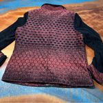 Yak Magik Burnout tapestry Black Red Jacket Large Made in Nepal Boho Silk Blend Photo 8